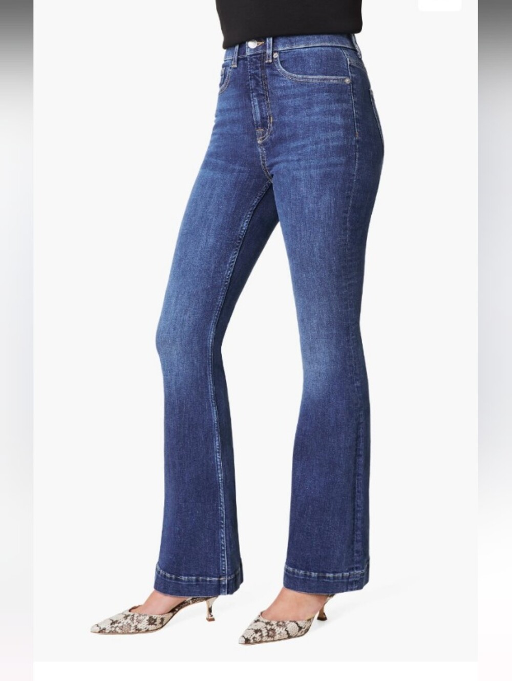 SPANX Jeans Pull On Flare Denim Stretch